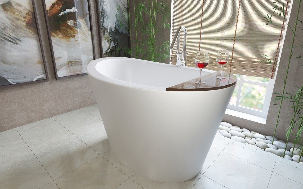 Aquatica True Ofuro Wasserdichtes Badewannentablett aus amerikanischem Walnussholz picture № 0